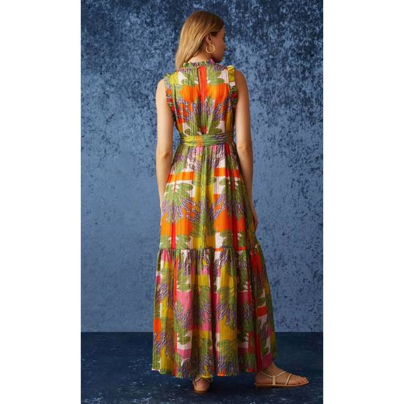 NEW MARIE OLIVER alice dress in palm plaid - Picture 2 of 2